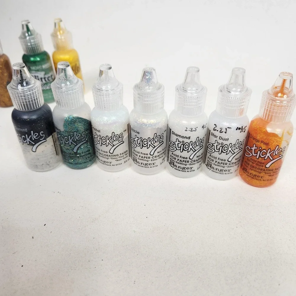 Large Glitter Glue Lot Stickles Liquid Pearls Studio G Recollection Colors Racks